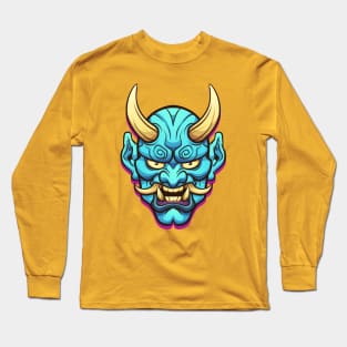 Japanese demon mask. Long Sleeve T-Shirt